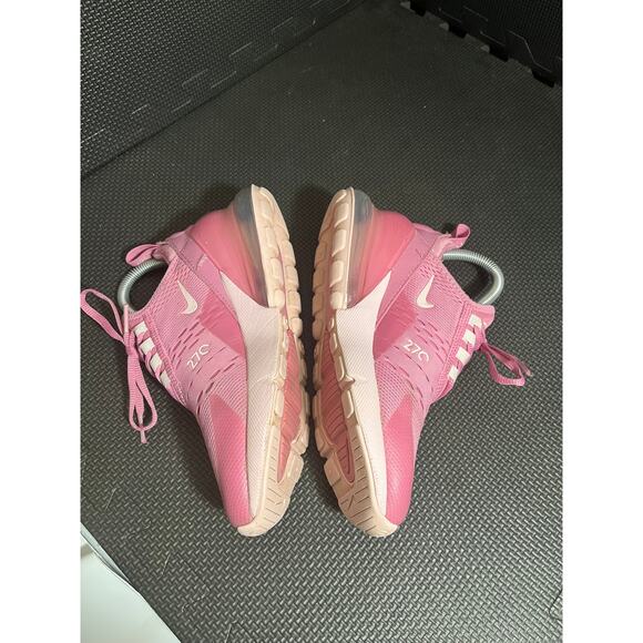 Nike Air Max 270 Flamingo Pink Running Shoes Comfort Sneaker Youth Kids 4Y - Picture 3 of 7